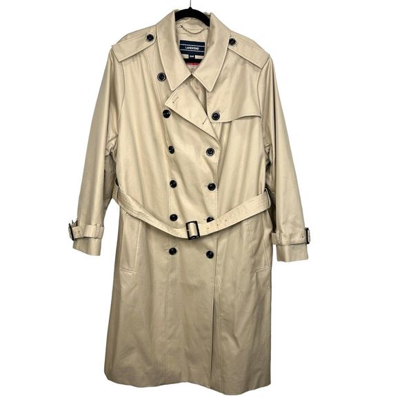 Lands' End Jackets & Coats Lands End Womans Long Khaki Trench Coat